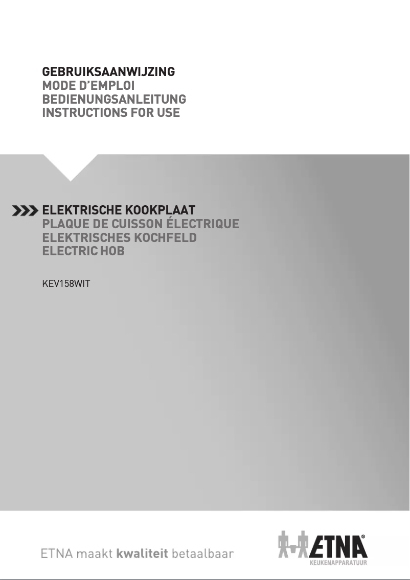 Image de la première page du manuel de l'appareil KEV158WIT
