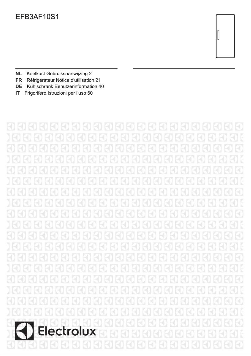 Page 1 de la notice Manuel utilisateur Electrolux EFB3AF10S1