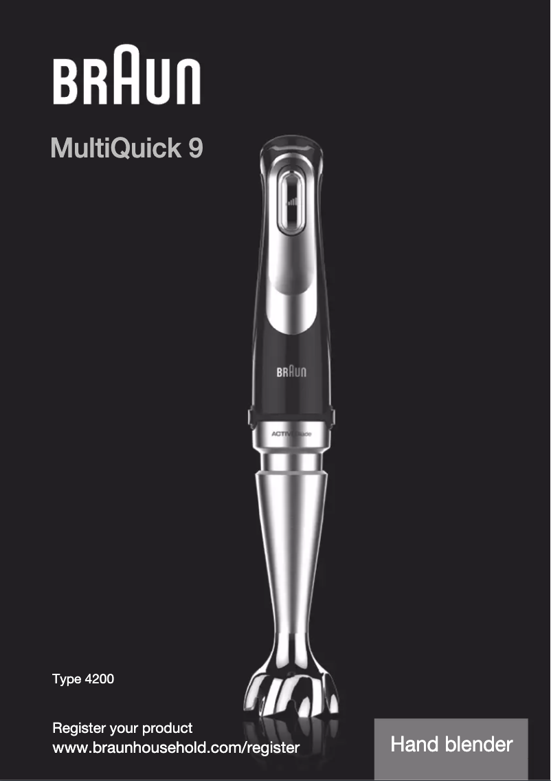 Page n°1 - Manuel utilisateur Braun Multiquick 9 MQ 9087X Gourmet
