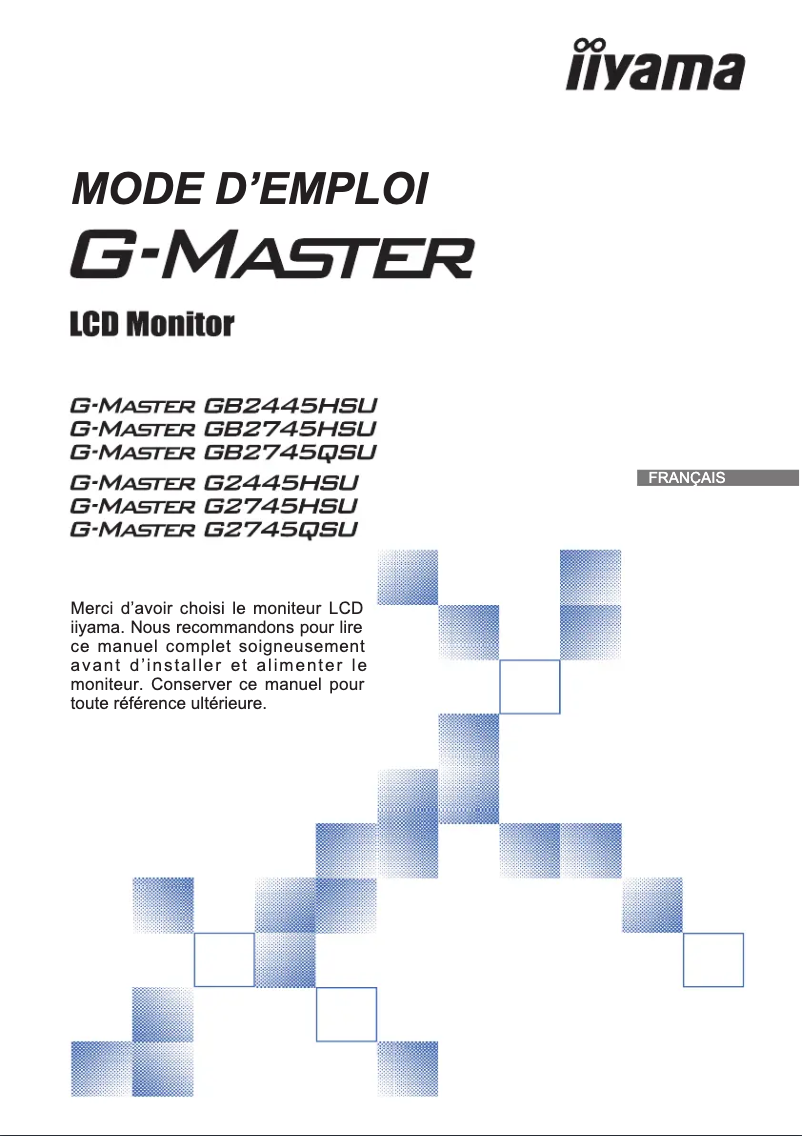 Page 1 de la notice Manuel utilisateur Iiyama G-Master G2445HSU