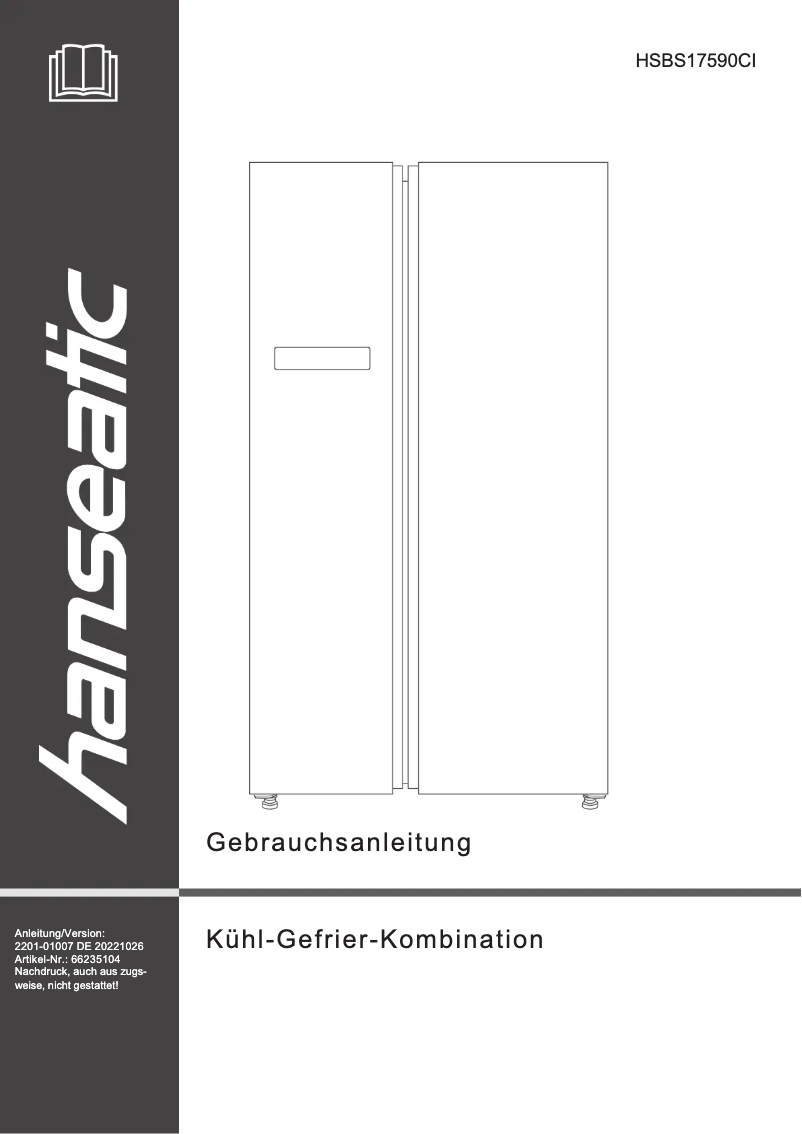 Page 1 de la notice Manuel utilisateur Hanseatic HSBS17590CI