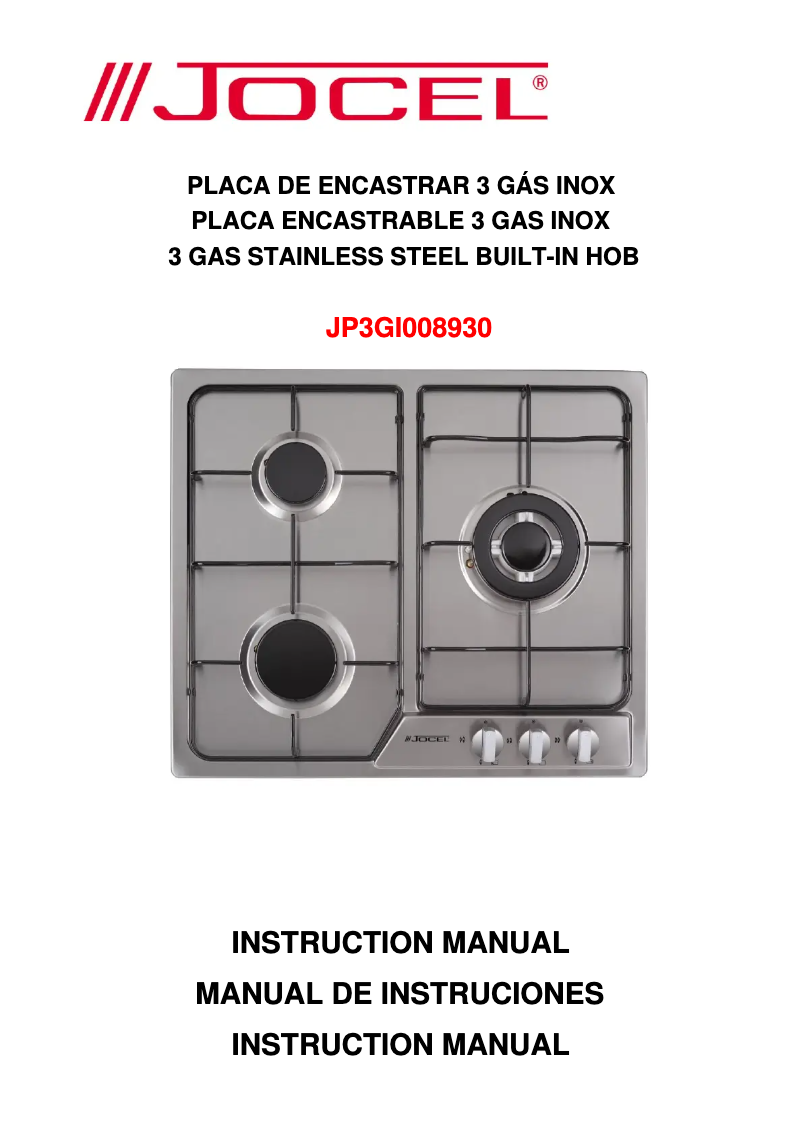 Image de la première page du manuel de l'appareil JP3GI008930