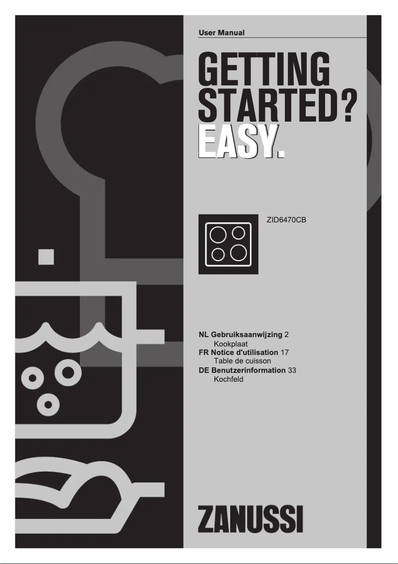 Page n°1 - Manuel utilisateur Zanussi ZID6470CB
