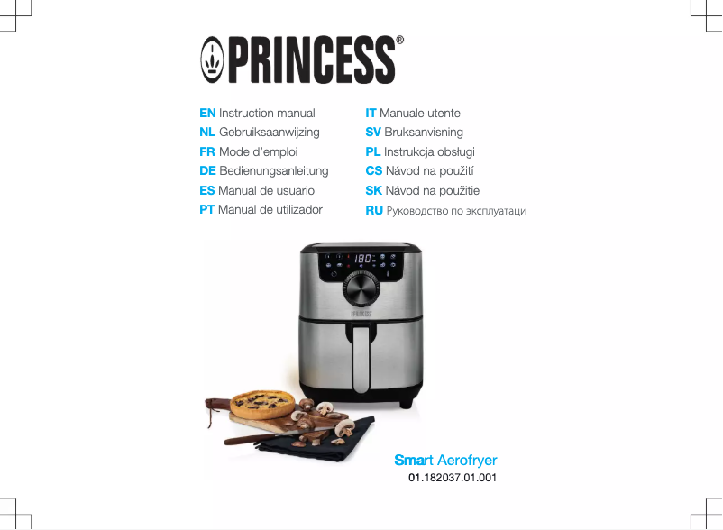 Page 1 de la notice Manuel utilisateur Princess Smart Aerofryer XXL 182037