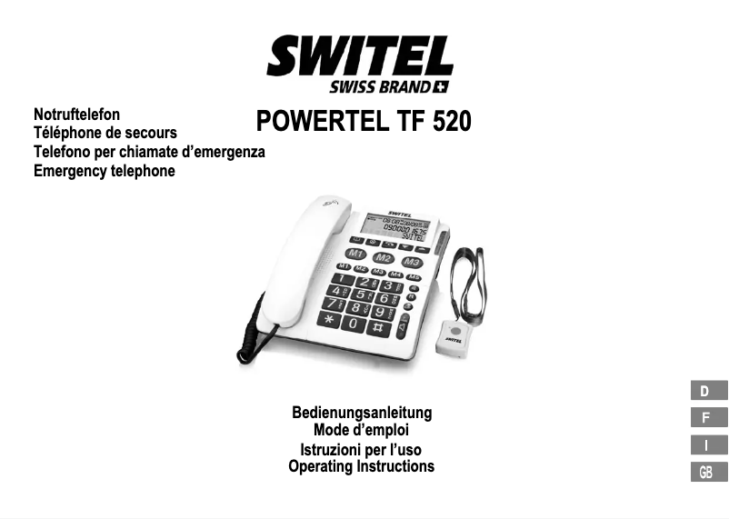 Image de la première page du manuel de l'appareil TF520