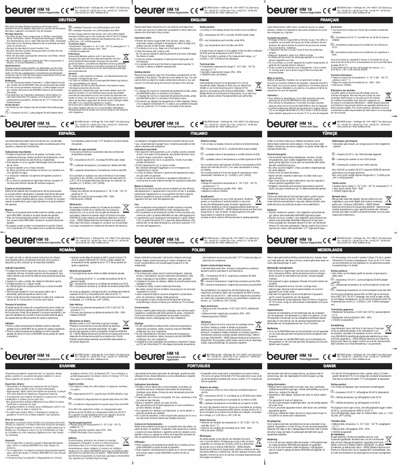 Image de la première page du manuel de l'appareil HM 16