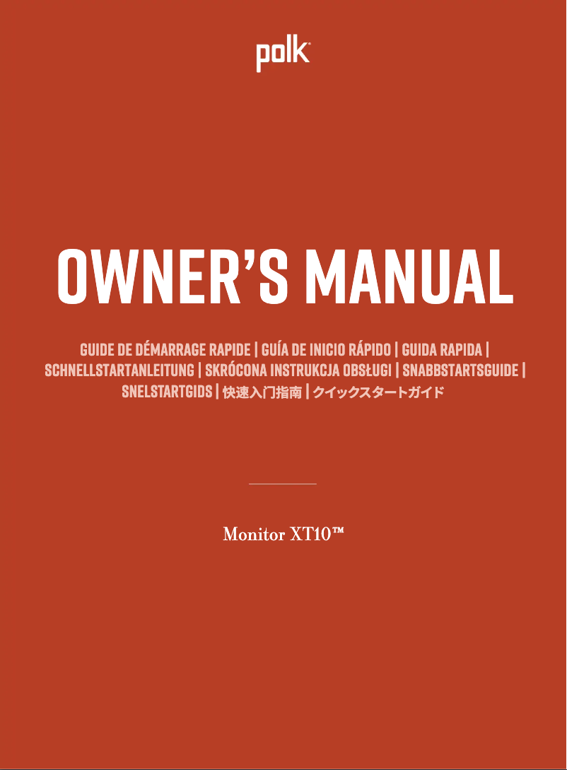 Página 1 del manual Manual de usuario Denon Monitor XT10
