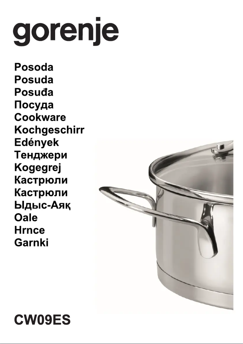 Page 1 de la notice Manuel utilisateur Gorenje CW09ES
