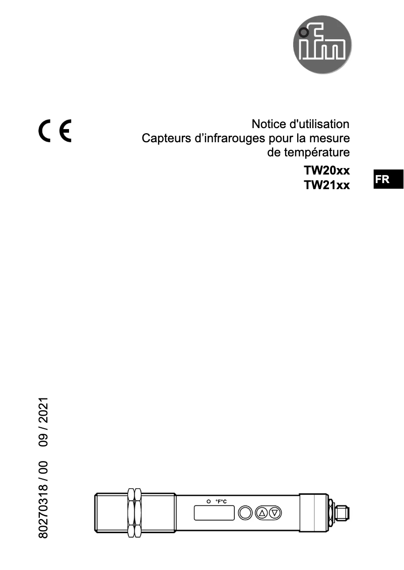 Page n°1 - Manuel utilisateur IFM TW2003