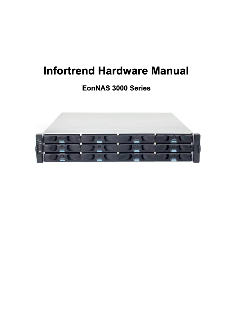 Page n°1 - Manuel utilisateur Infortrend EonNAS 3016R