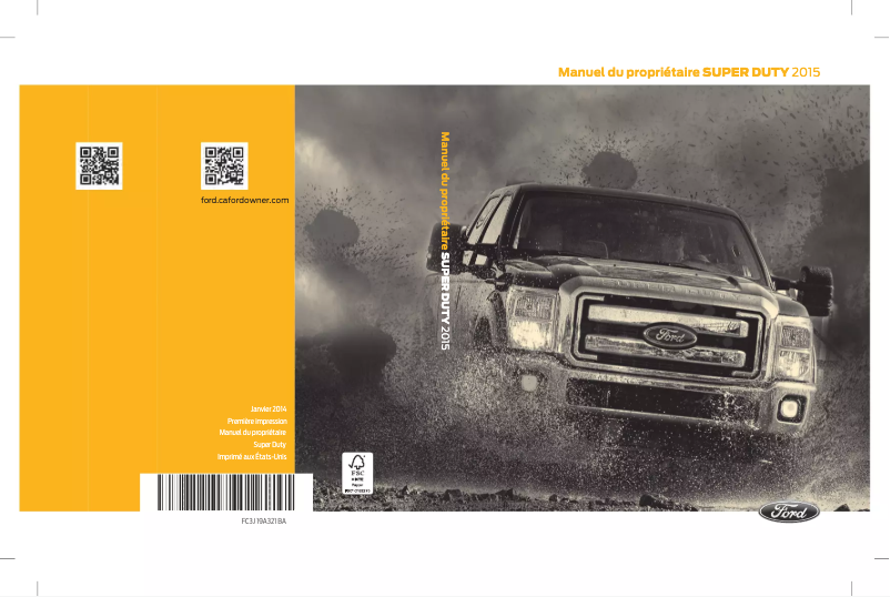 Page n°1 - Manuel utilisateur Ford F-450 (2015)