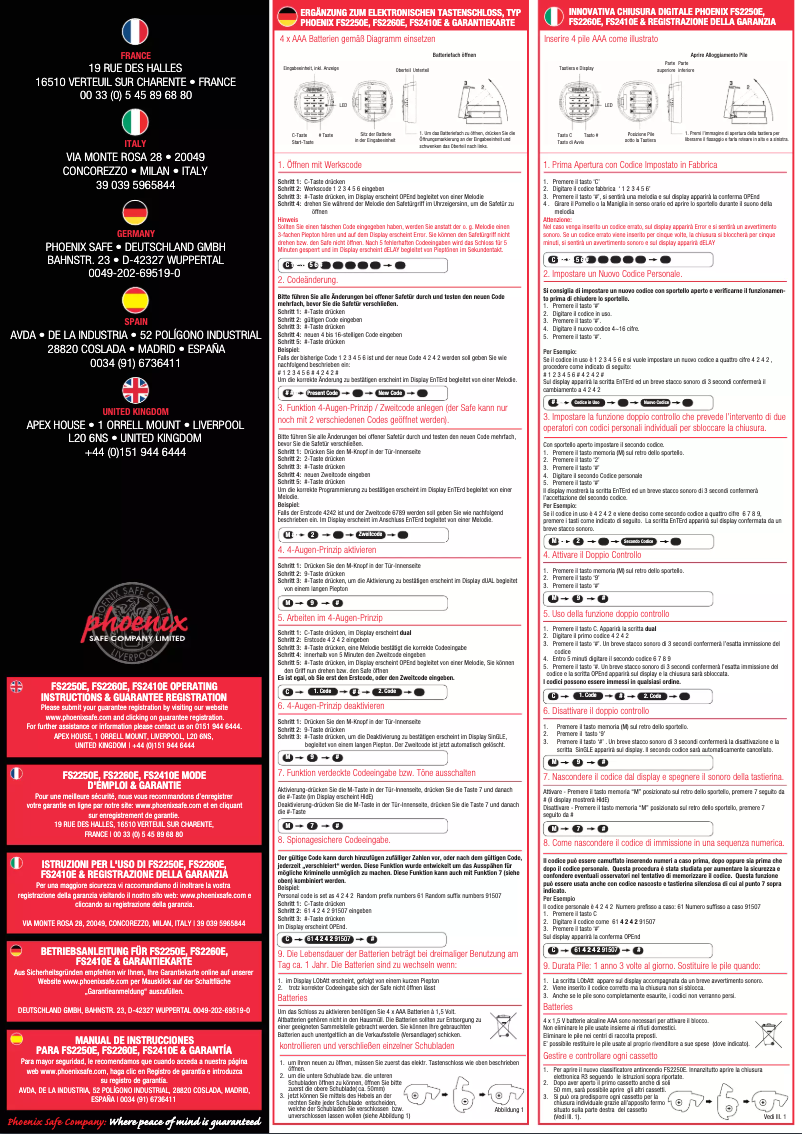 Page 1 de la notice Manuel utilisateur Phoenix Fire File FS2264E