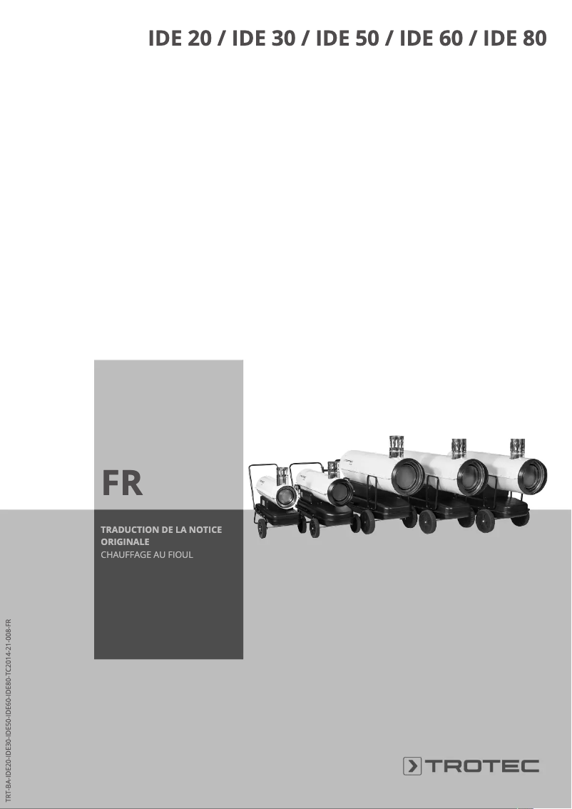 Page 1 de la notice Manuel utilisateur Trotec IDE 30