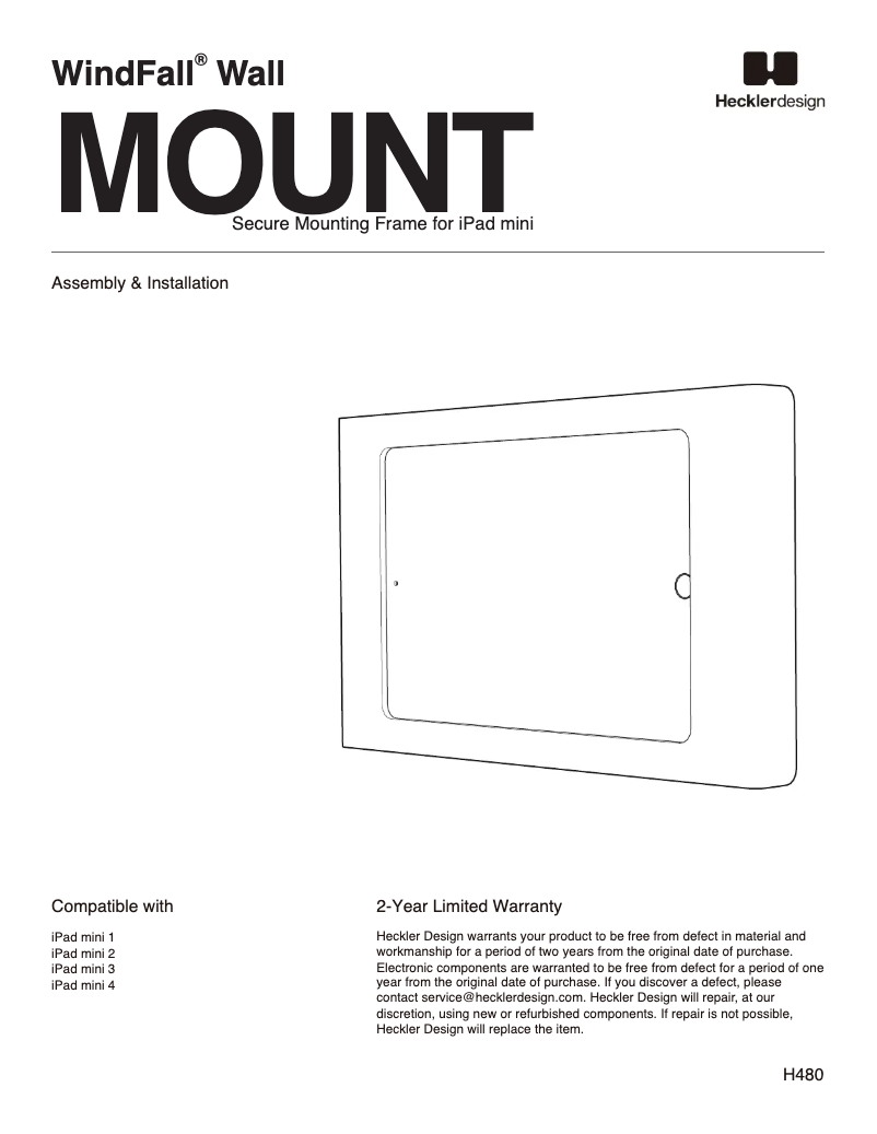 Image de la première page du manuel de l'appareil H480-BG