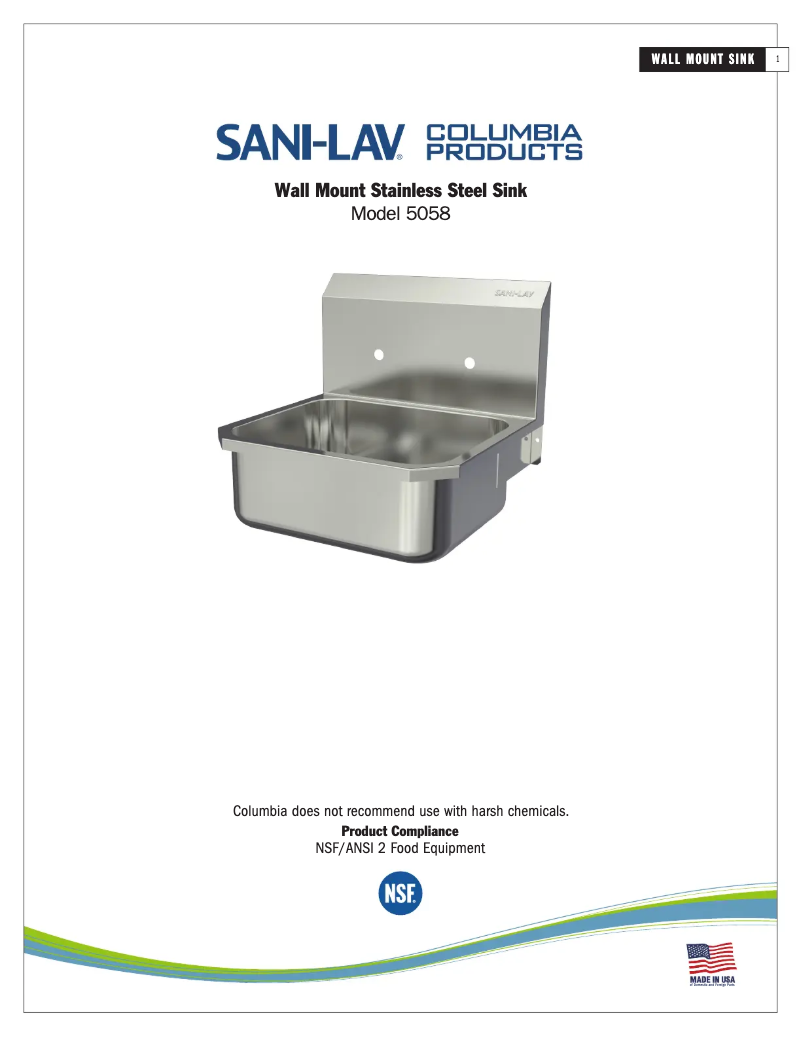 Página 1 del manual Manual de usuario Sani-Lav 5058