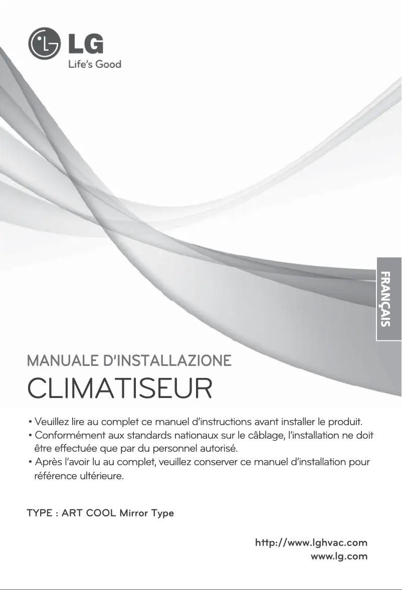 Page 1 de la notice Manuel utilisateur LG ARNU073SER2