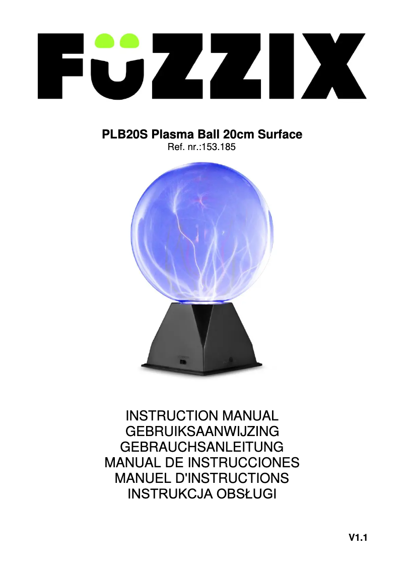 Page 1 de la notice Manuel utilisateur Fuzzix PLB20S