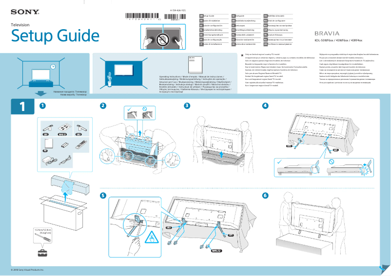 Page 1 de la notice Manuel utilisateur Sony Bravia KDL-43WF663