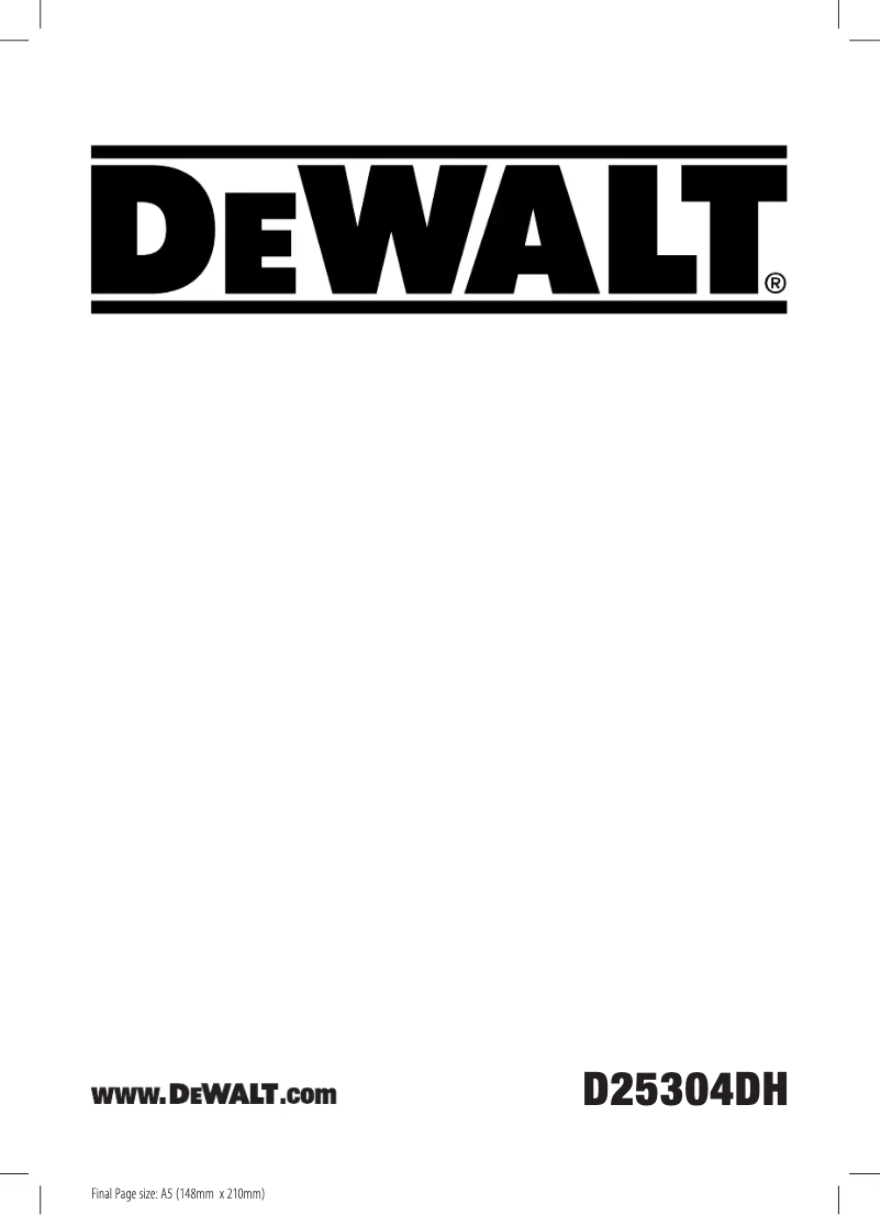 Page 1 de la notice Manuel utilisateur DeWalt DCH335X2
