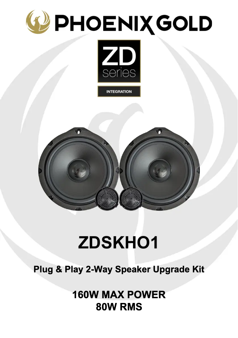 Page 1 de la notice Manuel utilisateur Phoenix Gold ZDSKHO1