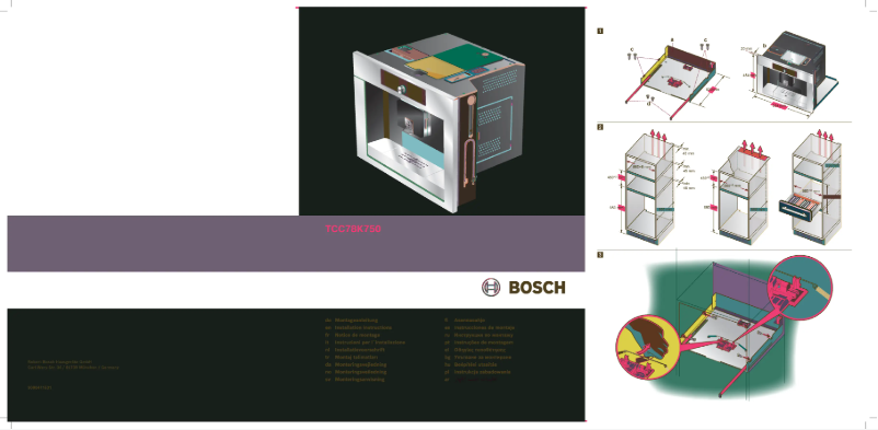 Page 1 of the manual Installation Guide Bosch TCC78K750