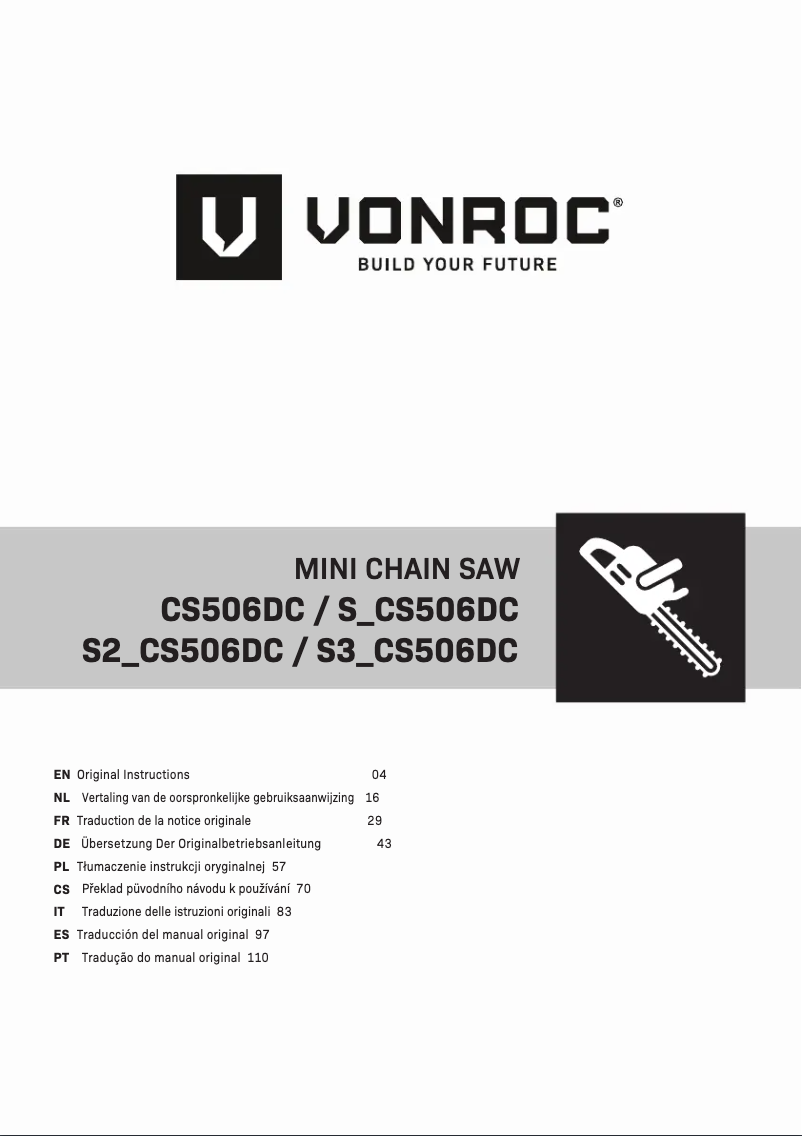 Page n°1 - Manuel utilisateur Vonroc S_CS506DC