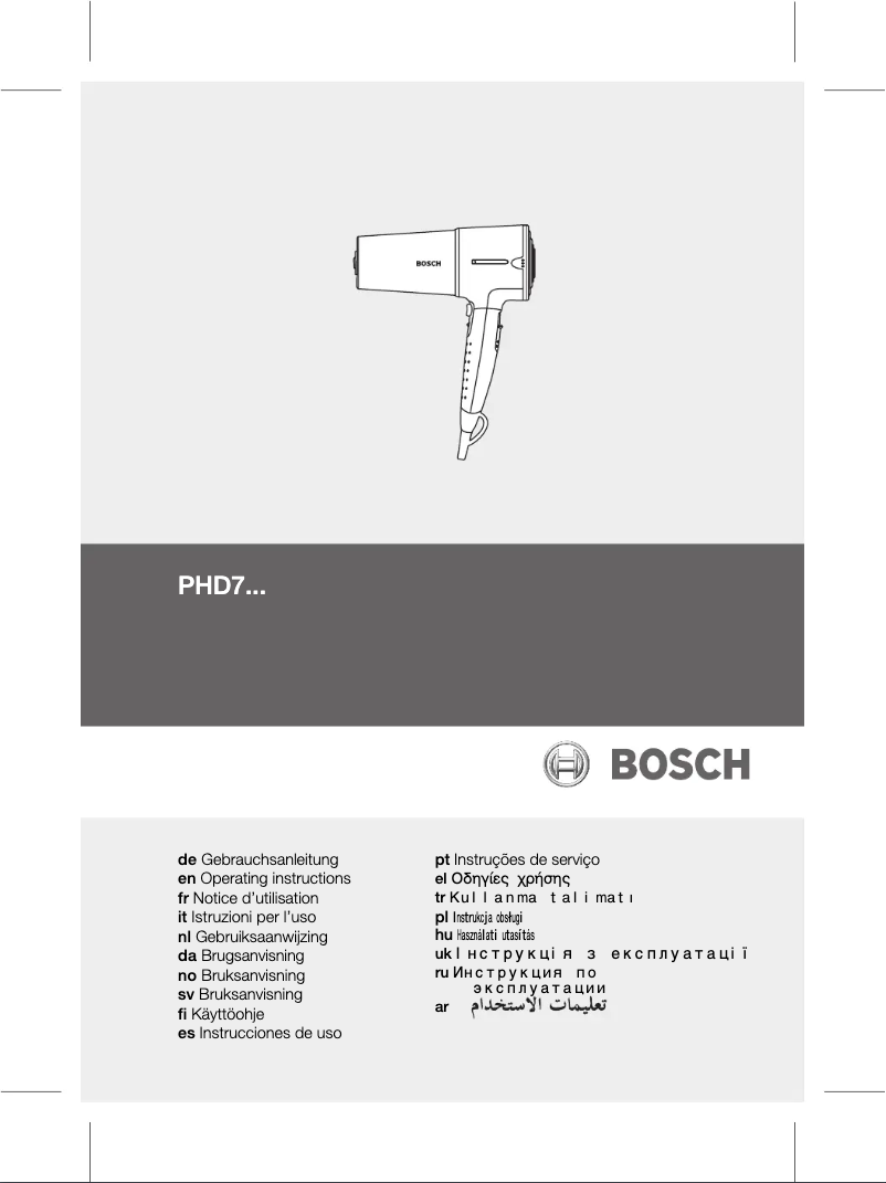 Página 1 del manual Manual de usuario Bosch PHD7967 FancyTouch