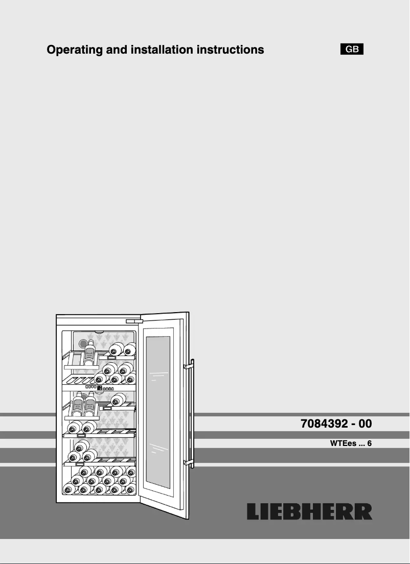 Page n°1 - Manuel utilisateur Liebherr WTEes 2053 Vinidor