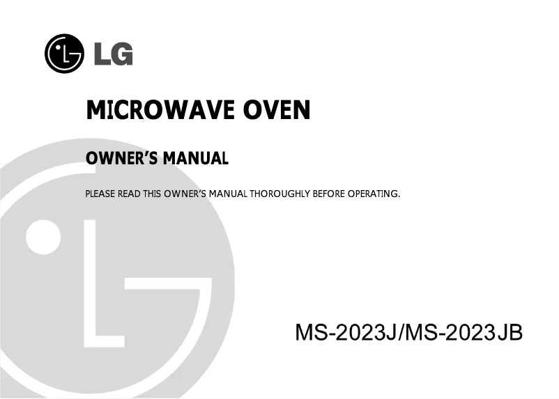 Page 1 de la notice Manuel utilisateur LG MS-1923J