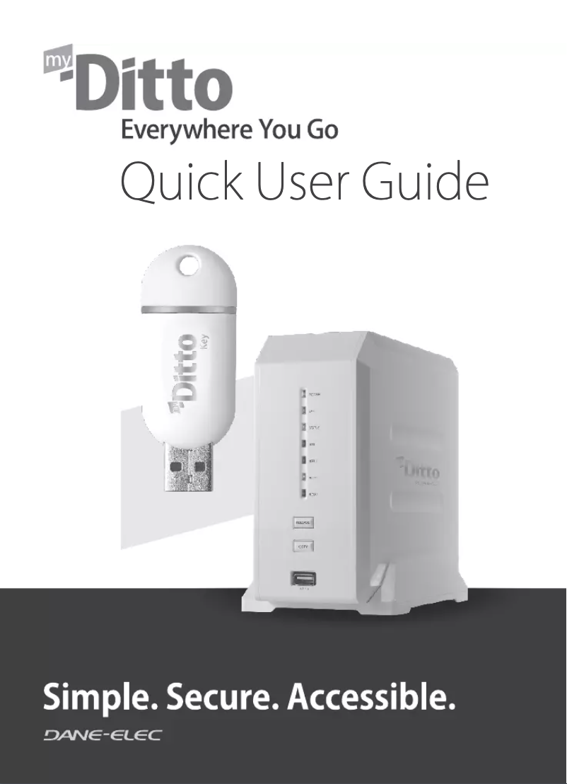Page 1 de la notice Manuel utilisateur Dane-Elec My Ditto