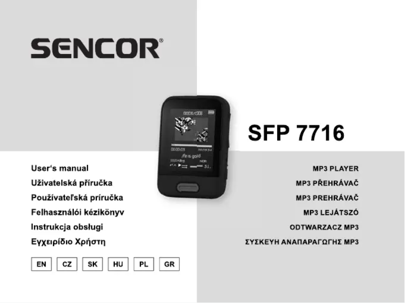 Page 1 de la notice Manuel utilisateur Sencor SFP 7716