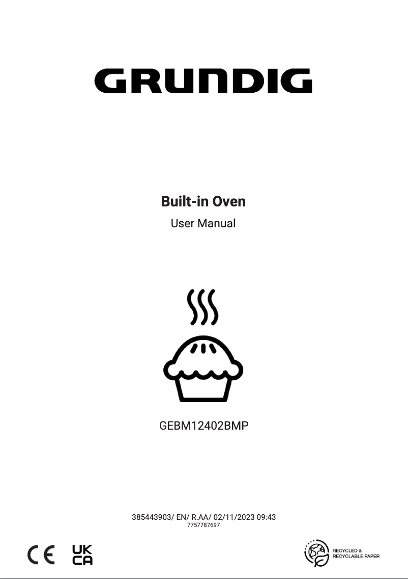 Image de la première page du manuel de l'appareil GEBM12402BMP