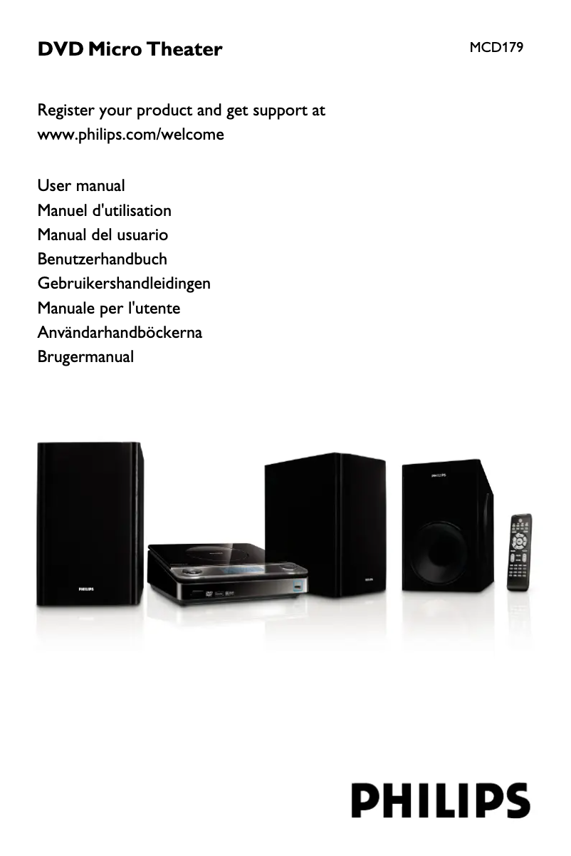 Page 1 de la notice Manuel utilisateur Philips MCD179