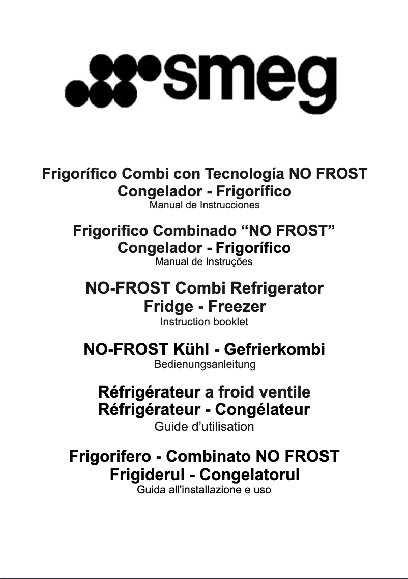 Page n°1 - Manuel utilisateur Smeg FC34XPNF