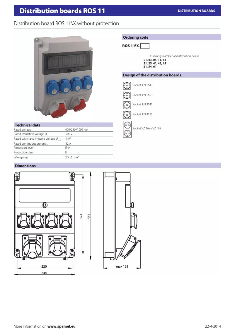 Página 1 del manual Manual de usuario Spamel ROS 11