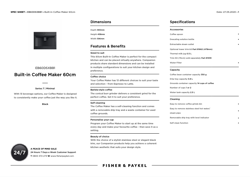 Image de la première page du manuel de l'appareil EB60DSXBB1