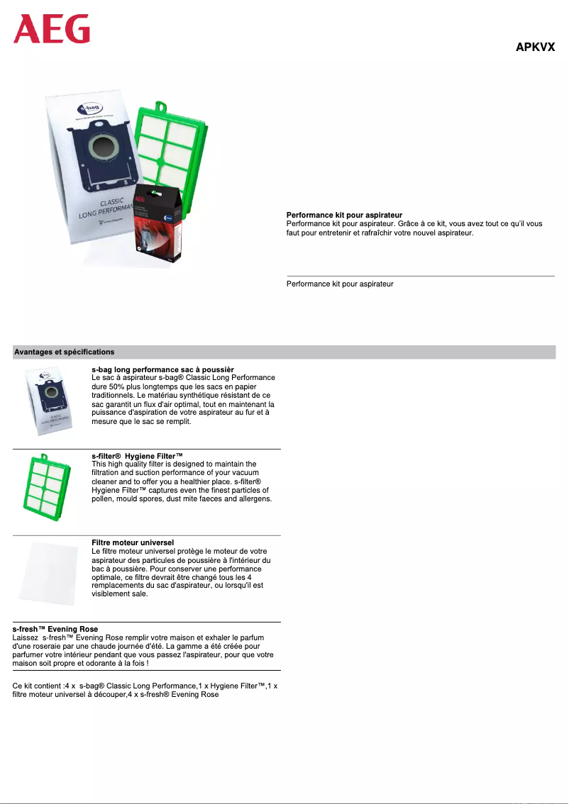 Imagen de la primera página del manual del dispositivo APKVX