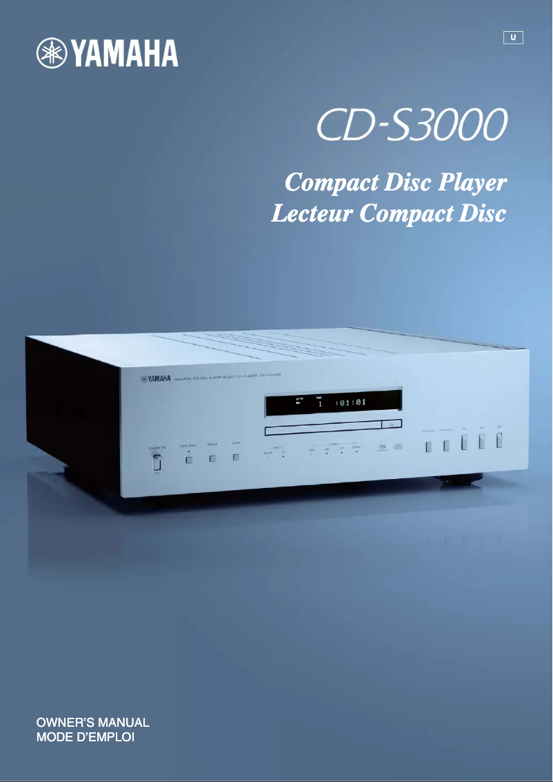 Page 1 de la notice Manuel utilisateur Yamaha CD-S3000
