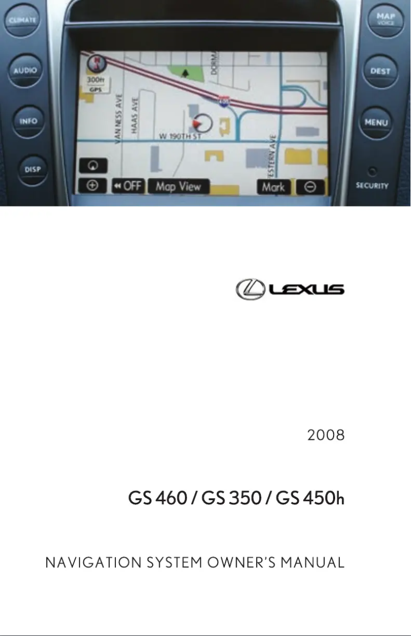 Page 1 de la notice Manuel utilisateur Lexus GS 450h (2008)
