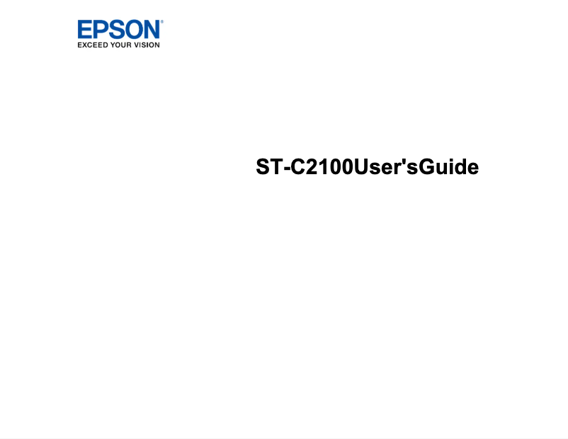 Page 1 de la notice Manuel utilisateur Epson WorkForce ST-C2100