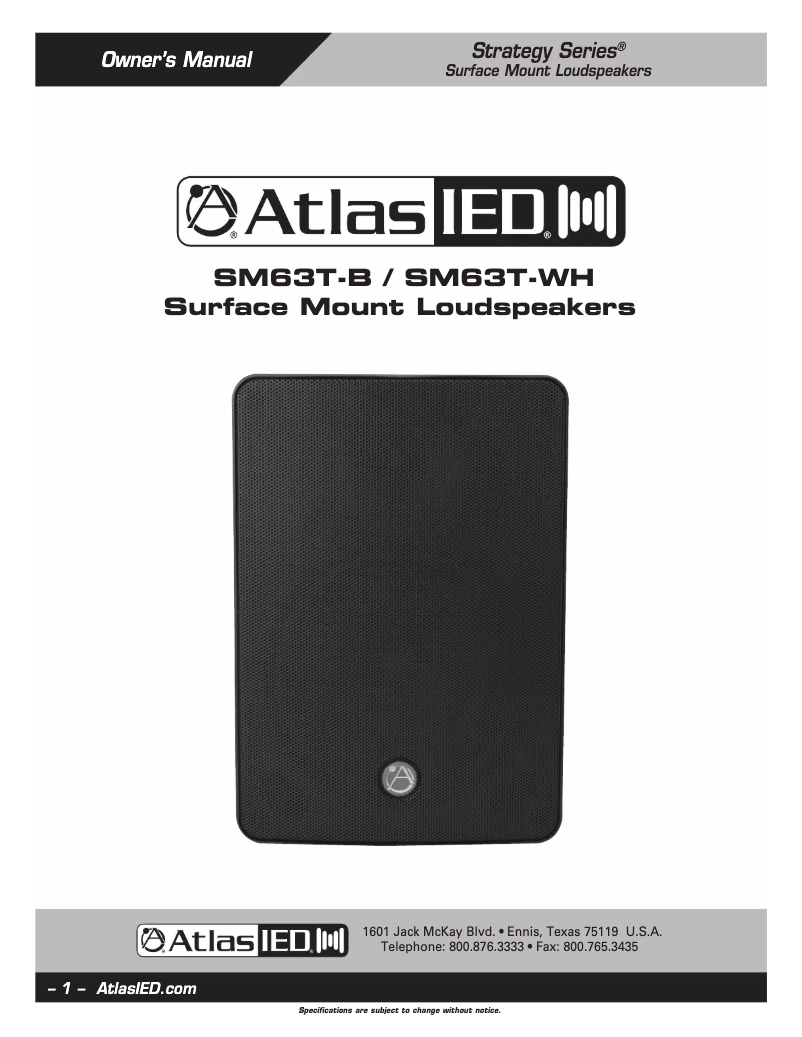 Image de la première page du manuel de l'appareil All Weather SM63T