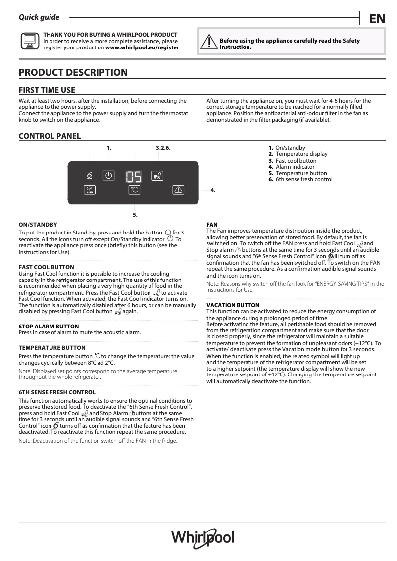 Image de la première page du manuel de l'appareil SW8 AM2C XRL 2