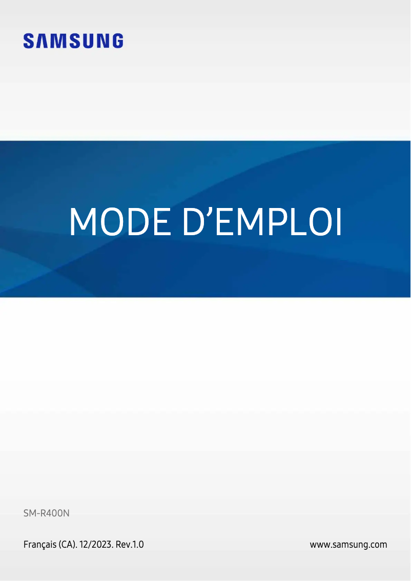 Image de la première page du manuel de l'appareil Galaxy Buds FE