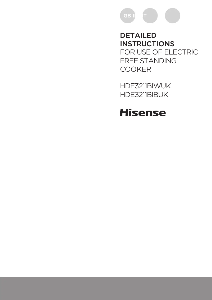 Page 1 de la notice Manuel utilisateur Hisense HDE3211BIBUK