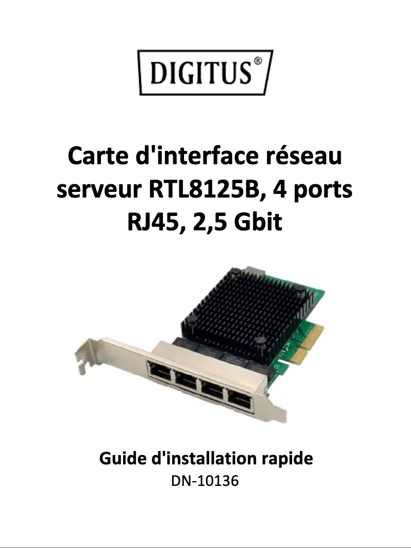 Page n°1 - Manuel utilisateur Digitus DN-10136