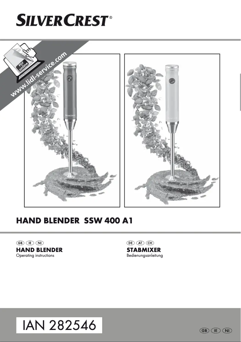 Page 1 de la notice Manuel utilisateur SilverCrest SSW 400 A1