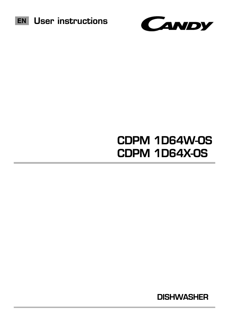 Image de la première page du manuel de l'appareil CDPM 1D64X-OS