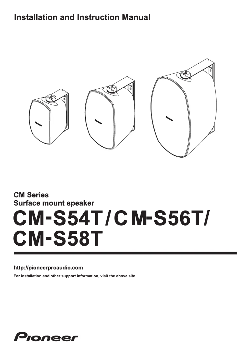 Page n°1 - Manuel utilisateur Pioneer CM-S56T