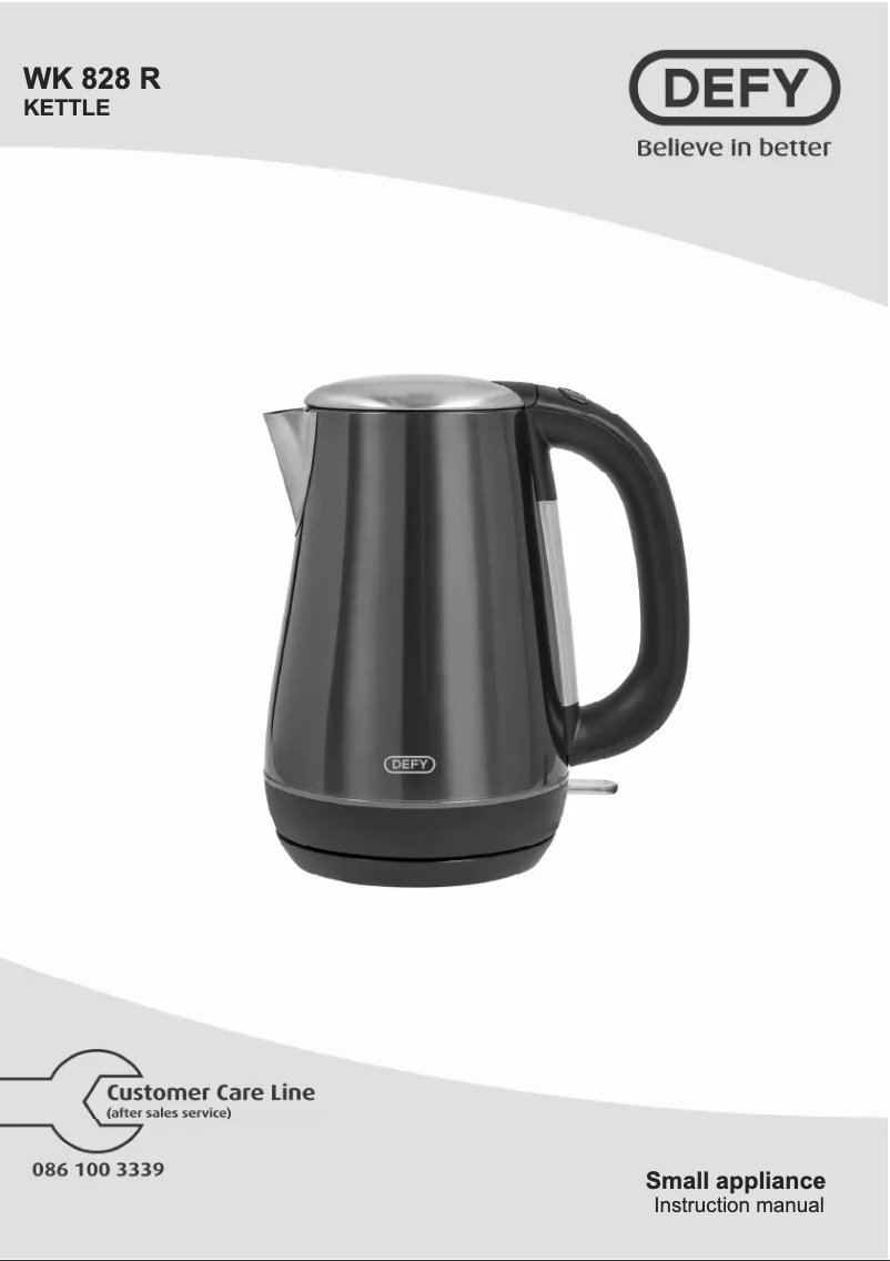 Image de la première page du manuel de l'appareil WK828R