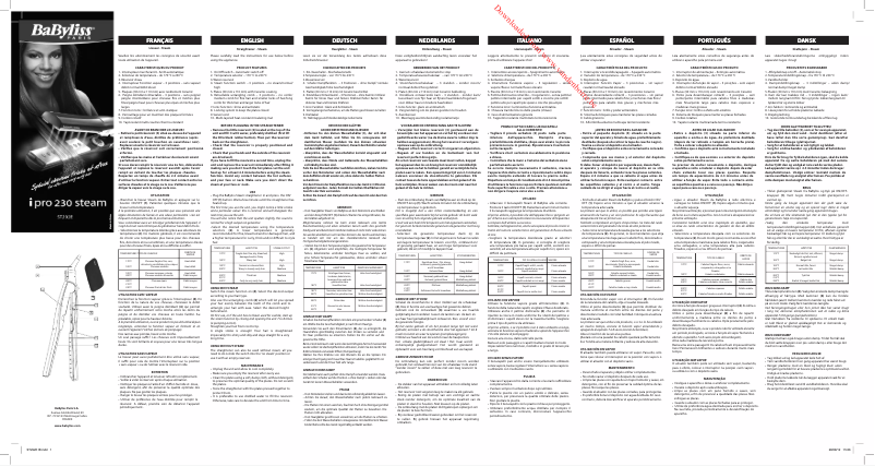 Image de la première page du manuel de l'appareil iPro 230 Steam ST92E